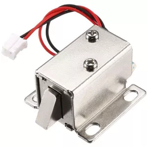 قفل الکترونیکی درب 12 ولتی مدل زبانه ای کوچک (سایز 27x15x17mm) مدل 1