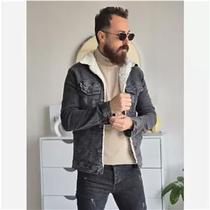کت جین خزدار تمام کش