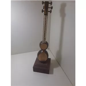 ساز تار مینیاتوری با استند متریال چوبی ابعاد19سانت ارتفاع عرض 4ونیم سانت