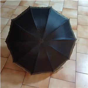 چتر اسپورت دور شطرنجی 10 فنر ضد باد دو رویه پارچه نانو دستی مناسب آقایان و بانوان