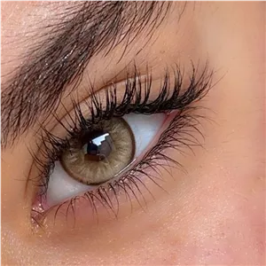 لنز شاینی اکلیلی عسلی دور قهوه ای فوق نچرال