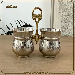 جا قاشقی مسی کروم طرح دار(کد 059)