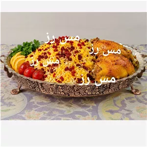 دیس گلبرگ مسی گرد قطر34 داخل قلع پایه دار و گوشواره دار