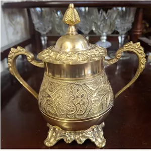 قندان برنز سنگین هندی قلمکاری زیباتر از تصویر