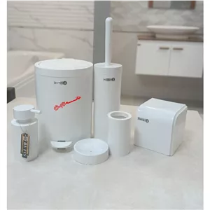 ست سرویس بهداشتی 6پارچه بتیس مدل کلاسیک تمام سفید