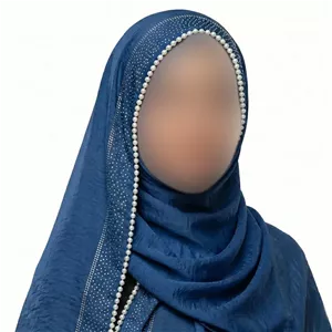 شال مرواریدی زنانه جنس ساتن گلکسی ابعاد 182 در 73 سانتیمتر