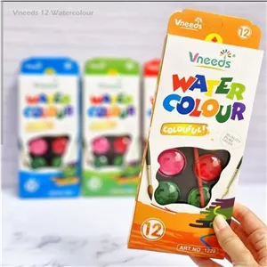 آبرنگ 12 تایی جعبه بزرگ (Vneeds)