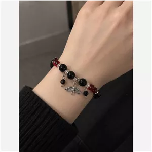 دستبند پینترستی بال فرشته مشکی
