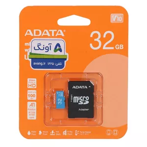 ADATA microSDHC adapter UHS-I U1 Class 10-100MBs - 32GB (گارانتی پنج ساله آونگ)
