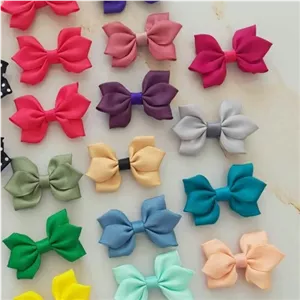 گیره سر نقلی زیبا قیمت یک عدد گل سر دخترانه روبان گروگرن اکسسوری مو