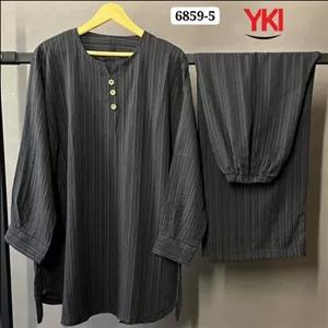 ست تونیک شلوار زنانه کراش مناسب 48 تا 56 