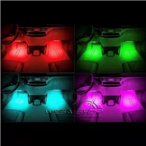 اتمسفر لایت ریموت دار 12 LED رقص نور داخل کابین خودرو کهکشانی