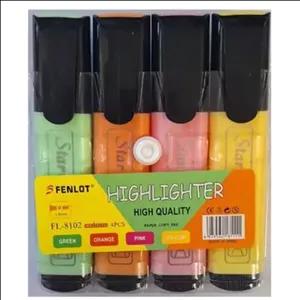 4عدد ماژیک فسفری کیف دار درجه یک 4 رنگ