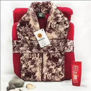 حوله تن پوش آبچین دورو نخ بدون پرز دهی و رنگ دهی 