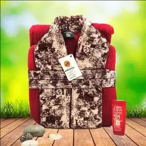 حوله تن پوش آبچین  بدون رنگ دهی و پرز دهی  دورو نخ