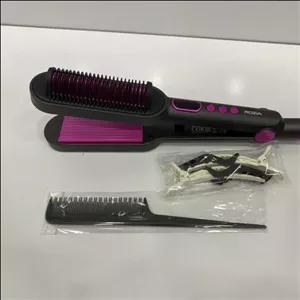 دستگاه دوکاره ویو مو و برس حرارتی ،وزن 500 گرم ،رنگ مشکی ،برند روزیا پرو 