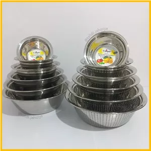 آبکش و لگن استیل یونیک 6 پارچه
