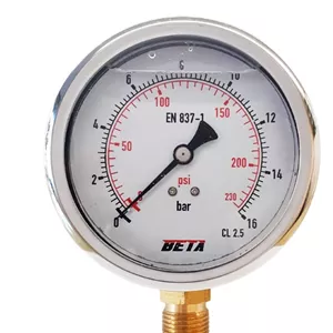 گیج فشار بتا مدل 16bar-10cm-L