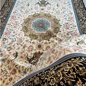 فرش ابریشم طرح شاهعباسی کد6625
