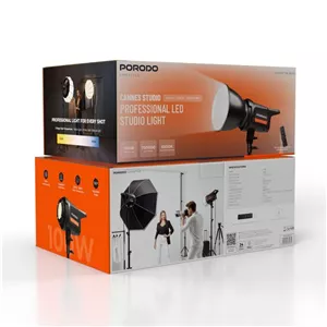 چراغ استودیویی LED حرفهای Porodo Lifestyle Canمدل PDYM600SSBK