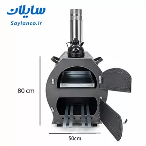 بخاری هیزمی سه کارهکبابپز دار و فرداربا تضمین کیفیت