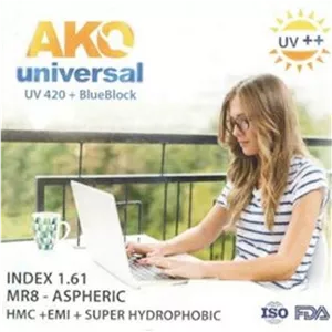 عدسی بلو کنترل آکو یونیورسال AKO Universal 1.61 Blue Block
