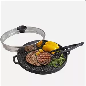 گریل گرد 34 درب دار با انبر کد un-6029 (پس کرایه)