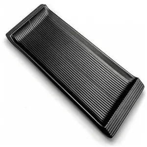 سینی ملامین لیمون شیار دار متوسط مشکی کد 233710 (پس کرایه)
