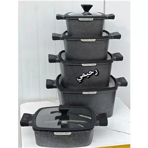 پلوپز قابلمه زیو ترکیه 10پارچه کد 8310 قابلمه گرانیت زئو ضد خش بضمانت (( هزینه ارسال پس کرایه )) آرام پز ترک