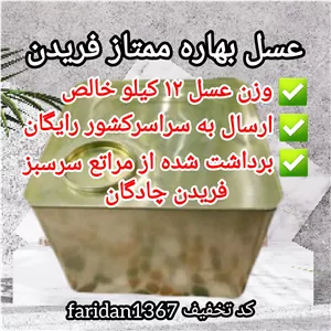 عسل بهاره فریدن فله نیم حلب12 600کیلویی اصل(ارسال رایگان)