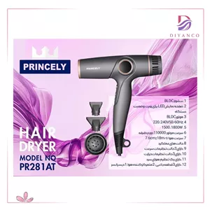 سشوار 1800 وات موتور BLDC با دیسپانسر پرنسلی مدل PR281 AT