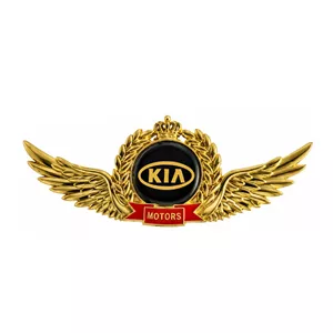 آرم صندوق عقب خودرو کالانیکس مدل ARM-PRIDEBALGOLD-100794 طرح بال فلزی مناسب برای پراید