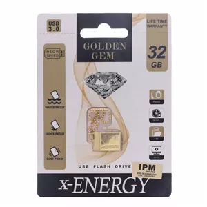 خرید فلش X-ENERGY Golden Gem USB3.0 Flash Memory-32GB تاپگارد