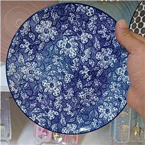 پیش دستی رنگی گل آبی