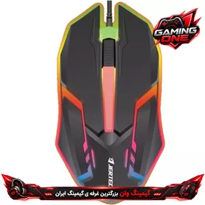 موس گیمینگ سیمدار جرتک Jertech M200 واریک، حسگر اپتیکال 4800DPI، نرخ 1000Hz، RGB کرما