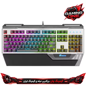 کیبورد مکانیکی گیمینگ گرین مدل GK 803 RGB با کلید آبی، آنتی گوست و هاب USB