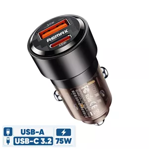 شارژر فندکی 75 وات دو پورت ریمکس مدل RCC 360