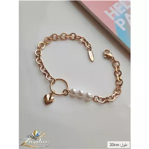 دستبند زنانه مارک ژوپینگ XUPING آویز قلب مروارید دار