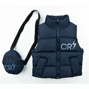 پافر کیفدار پسرانه CR7 سرمه ای باکسی پاییزه و زمستانه