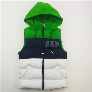 پافر پسرانه GAP سفید شمعی سه رنگ جیب دار