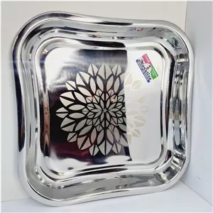 سینی مربع (استیل هندی اصل)5سایز