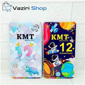 مدادرنگی 12 رنگ کی ام تی KMT جعبه فلزی