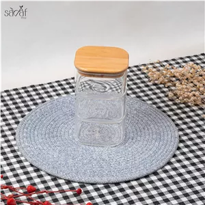 کندی بار مربع پیرکس درب بامبو (یک عددی)