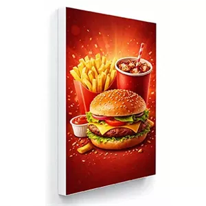 لایت باکس فریم لس نقره ای یکطرفه 6 سانتی متر نور از طرفین