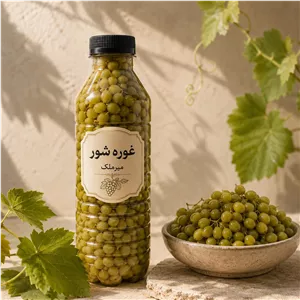 غوره شور یک کیلویی میرملکخانگی، سنتی و بدون نگهدارنده – طعم اصیل و خوشعطر