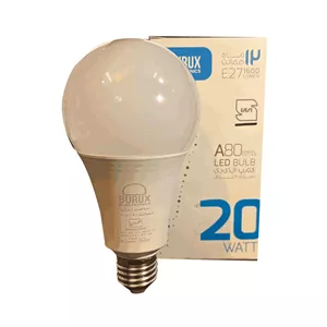 لامپ LED حبابی 20 وات E27 مهتابی بروکس