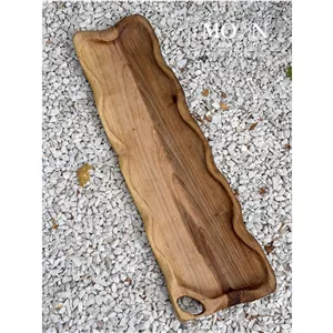 ظرف پذیرایی چوبی دستساز گردو سینی مزه سایز بزرگ (پس کرایه)
