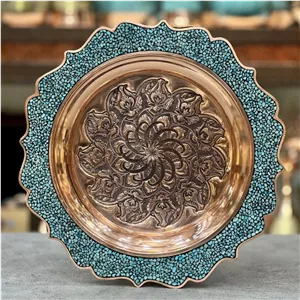 سینی گرد فیروزه کوب