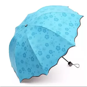 چتر جادویی زنانه و دخترانه ضد باد طرح گل تغییر رنگ با آب
