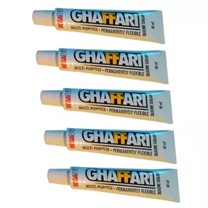 چسب آکواریوم غفاری مدل شفاف سیلیکون مگاسیل وزن 30 گرم بسته 5 عددی Rw6